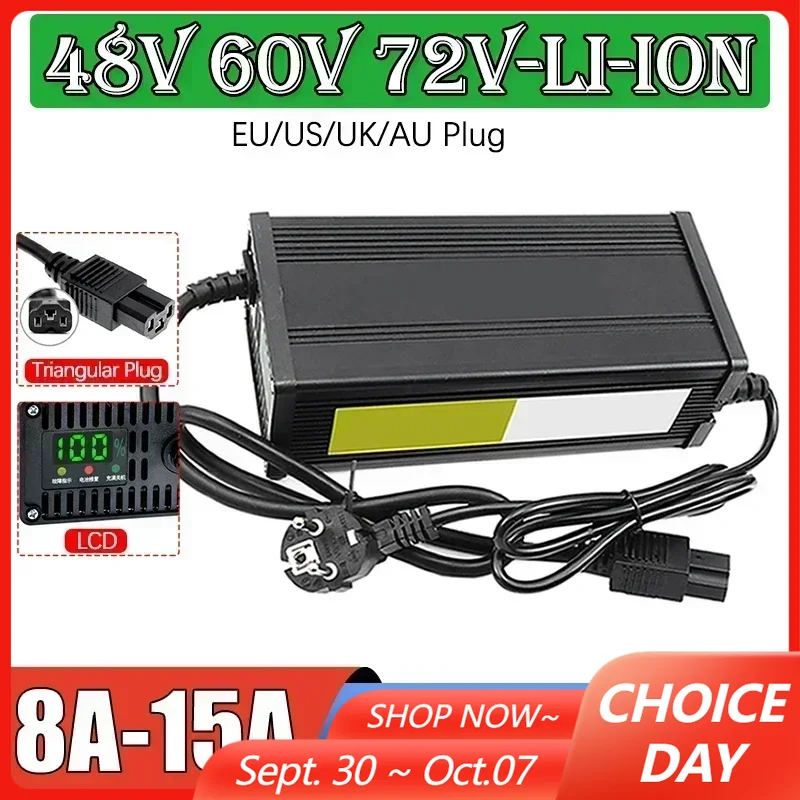 72V 15A Fast Charger - 48V 60V 72V 전기 자동차 리튬